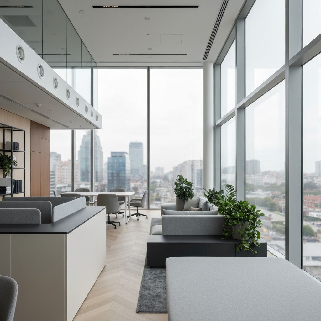 Premium Büroflächen mit großen Fenstern
